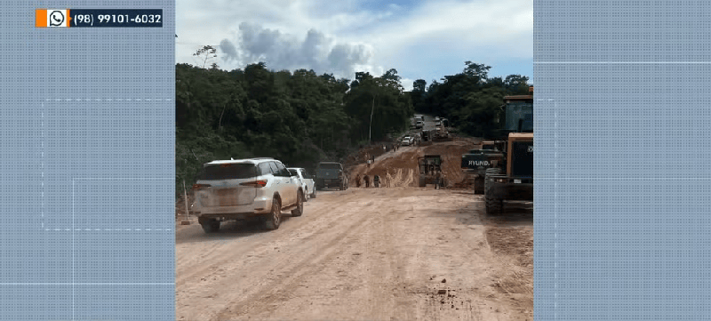 Após surgimento de cratera, trecho da BR-222 é liberado em Bom Jesus das Selvas, no MA