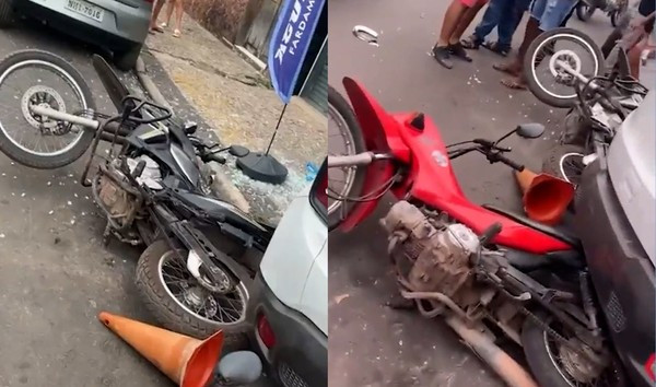 Carro desgovernado invade calçada e atinge loja no Maranhão 