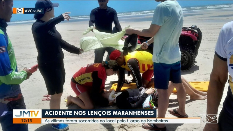 Duas pessoas ficam feridas durante acidente com quadriciclo na região dos Lençóis Maranhenses