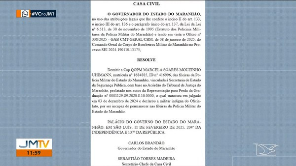 Capitã da PMMA é exonerada por suspeita de envolvimento com organização criminosa