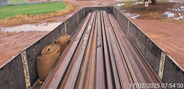 Trilhos de trem são furtados em Bom Jesus das Selvas; carga foi recuperada