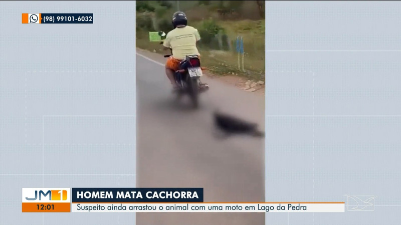 Homem é preso após arrastar cachorro na traseira de motocicleta no MA 
