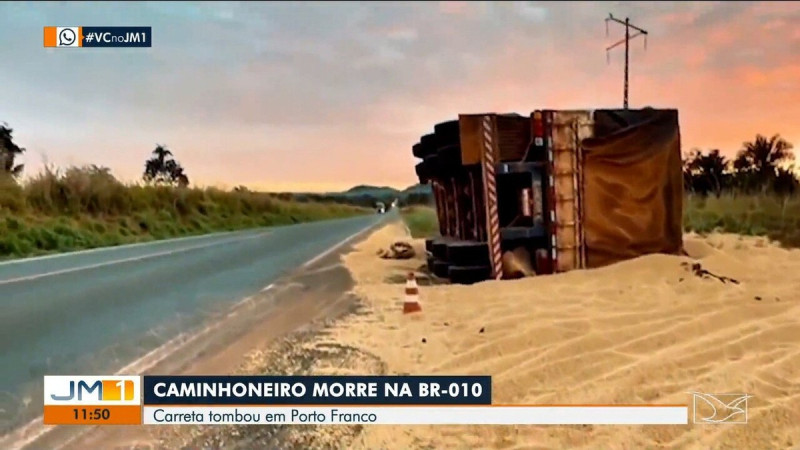 Três acidentes com caminhões de carga foram registrados no fim de semana em rodovias do MA