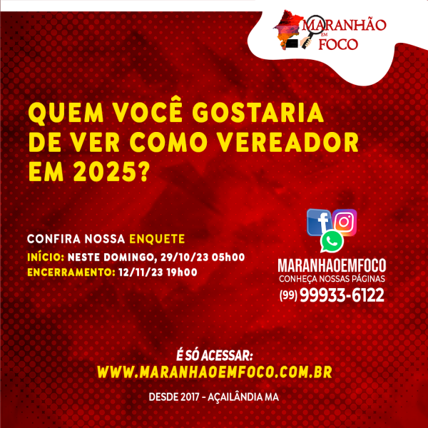 Quem você gostaria de ver como vereador de Açailândia MA em 2025?