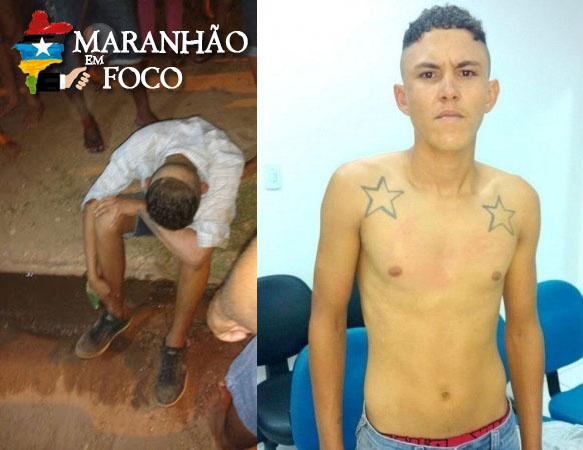 População da uma surra em assaltante azarão pego no momento que tentava roubar na rua São Francisco, em Açailândia