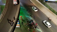 Casal perde equilíbrio em motocicleta e cai de viaduto com 10 metros de altura em São Luís