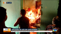 Vazamento de gás provoca explosão e incêndio em lanchonete, em Santa Inês, no MA