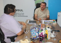 PREFEITO ALUÍSIO SOUSA VISITA PRESIDENTE DA AGEMSUL