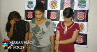 Duas jovens foram presas e uma adolescente apreendida por tráfico de drogas